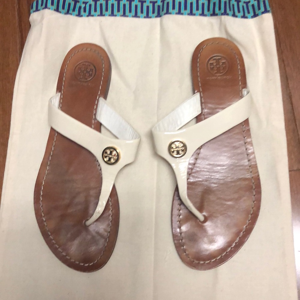 Tory Burch white sandals
